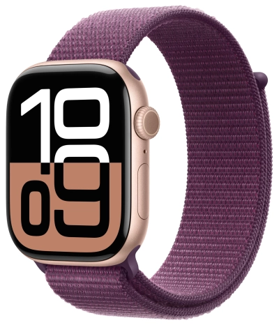 Apple Watch Series 10 Sport Loop, 42 мм, розовое золото